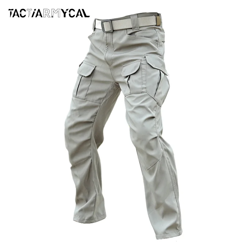 Pantalones tácticos transpirables para hombre con bolsillos cargo
