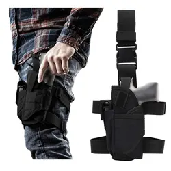 Drop Leg Holster, Thigh Gun Holsters for Men Women, Airsoft Pistol Holster for Left Handed with Magazine Pouch