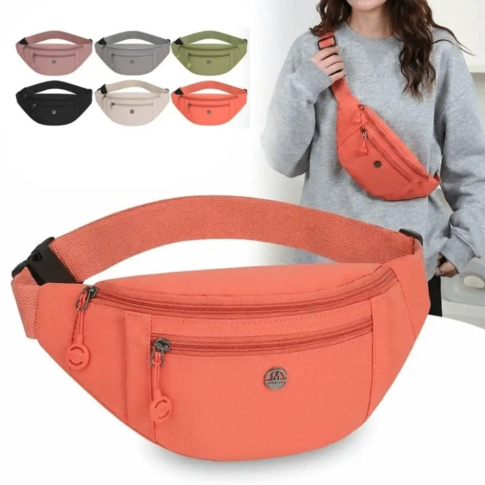 Fashion Half Moon Chest Bag Large Capacity Waterproof Waist Bags Multifunctional Oxford Cloth Running Belt Bags Sport