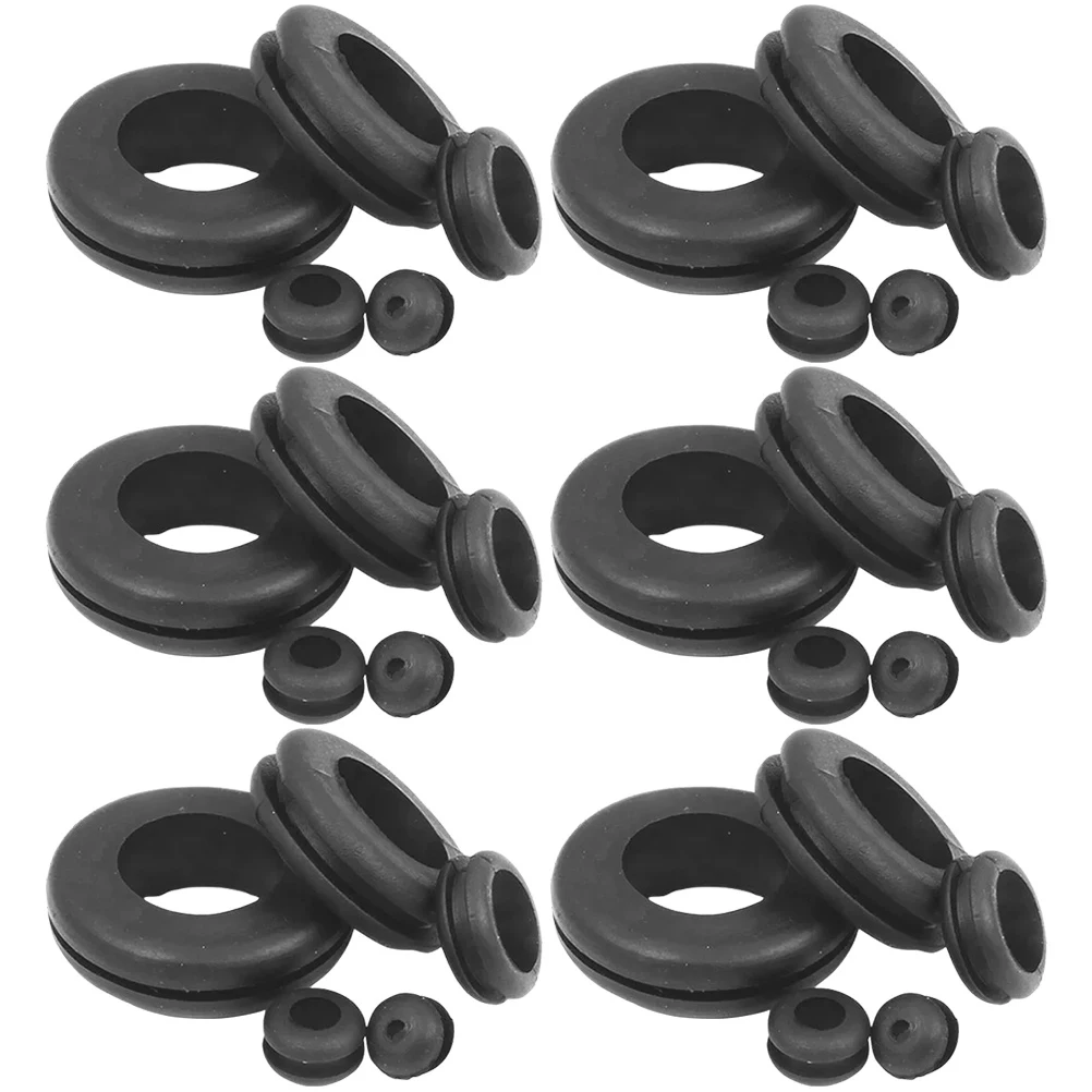

105pcs Rubber Grommet Assortment Premium Wiring Gaskets Flexible Hole Plugs For Valve Cable Protection Electrical