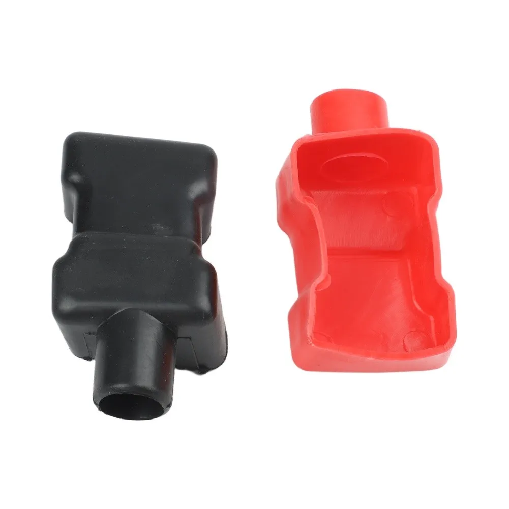 Flexible PVC Positive Negative Battery Terminal Covers Red Black Insulation Protectors For Car Truck Vehicle Electrical System