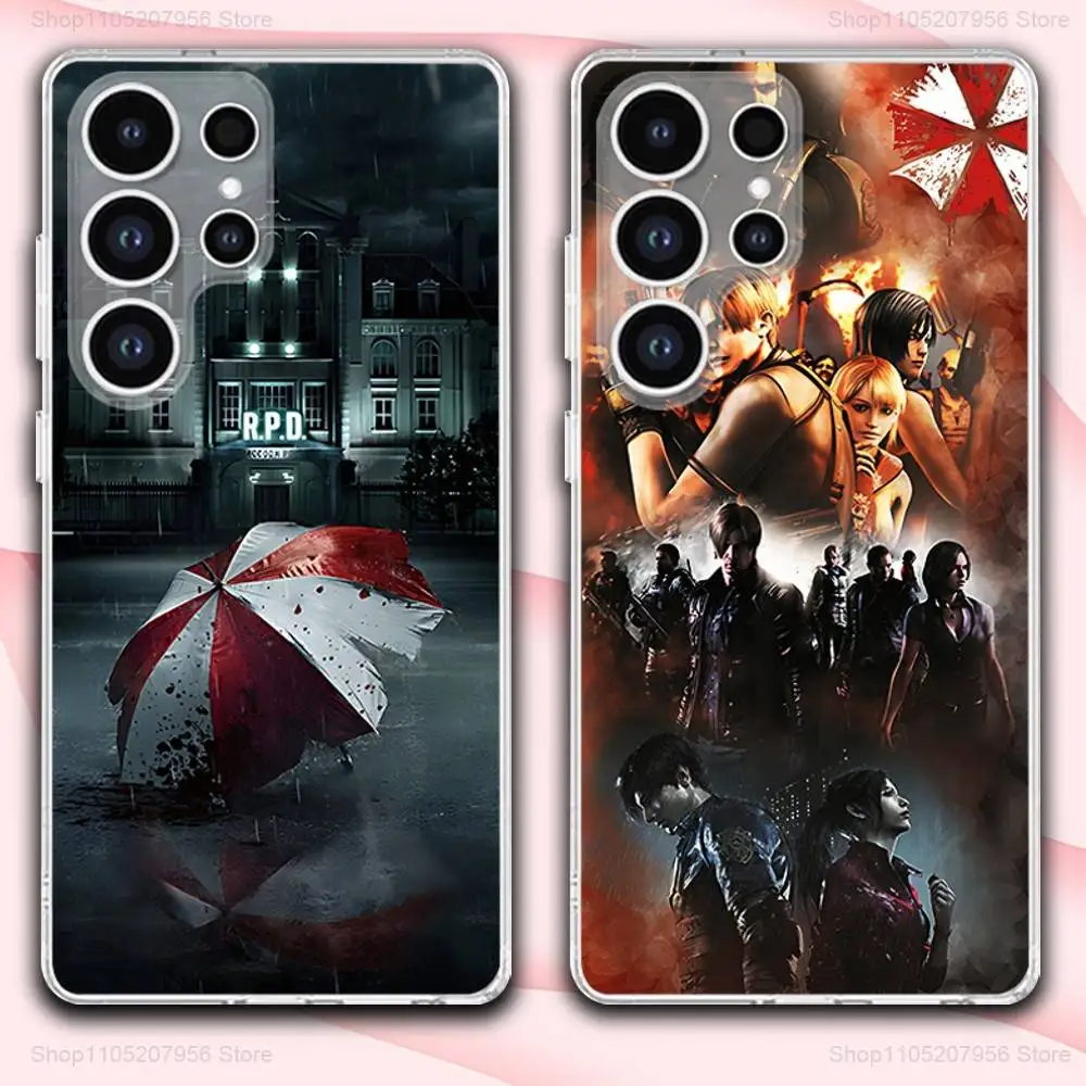 

R-Resident Game E-Evil For Samsung A30,71,51,S9,10,20,Ultra,FE,Lite,S25,24,22,23,21,PIus,Transparent, Silicone Phone Case
