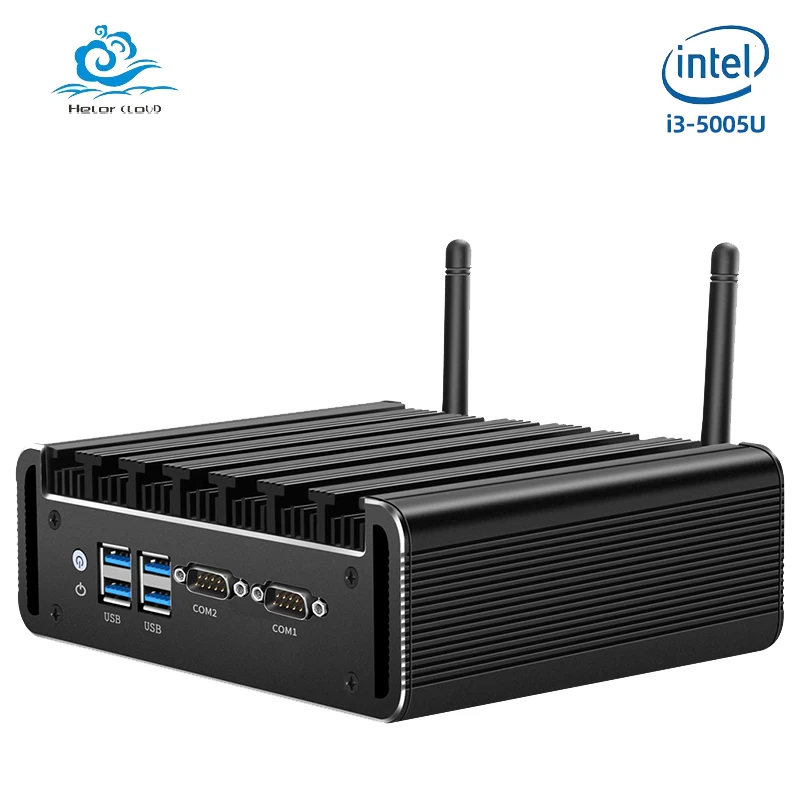 

Мини-ПК Inter Core i3-5005U 8G DDR3 256G SSD Поддержка безвентиляторного компьютера Wi-Fi для промышленного использования с готовыми к 4xUSB3.0 2xRS232 WIN10Pro