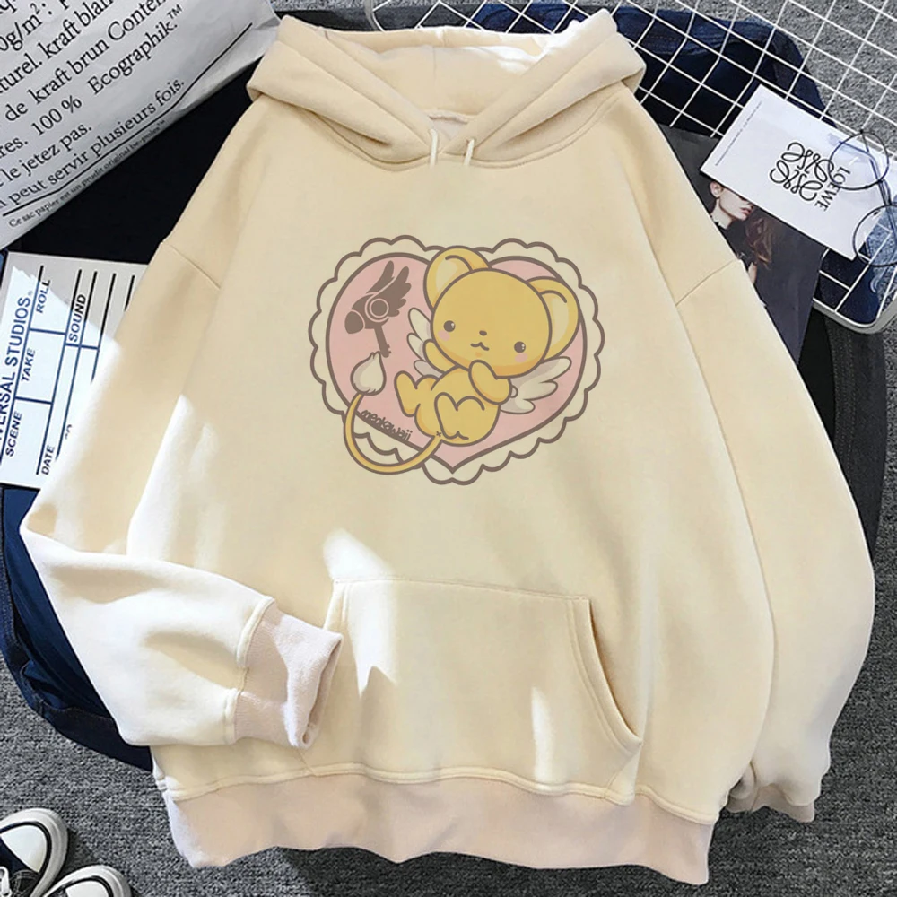 Cardcaptor Sakura felpe con cappuccio donna giapponese inverno vintage hoddies camicia con cappuccio vestiti Kawaii femminili