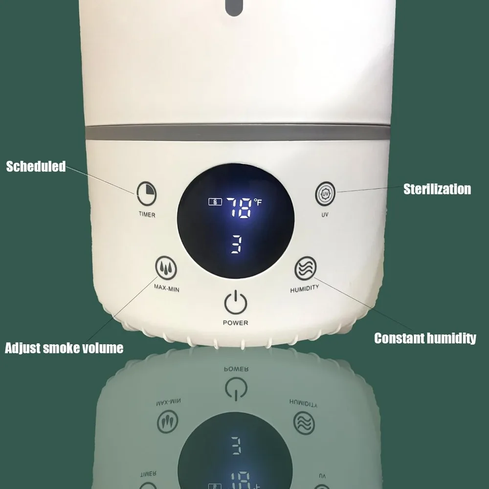 para plantas, nebulizador de répteis, 4L, modo tanque duplo e sondas duplas com configuração de umidade constante, tempo de execução de 35H, controle remoto, para Repti