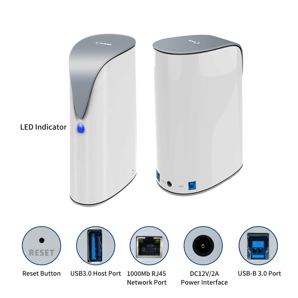 SSK 4TB NAS ส่วนบุคคล Cloud Network Storage Ethernet Remote Access Smart Storage Home Office NAS Storage สําหรับโทรศัพท์แล็ปท็อปพีซีกรณี
