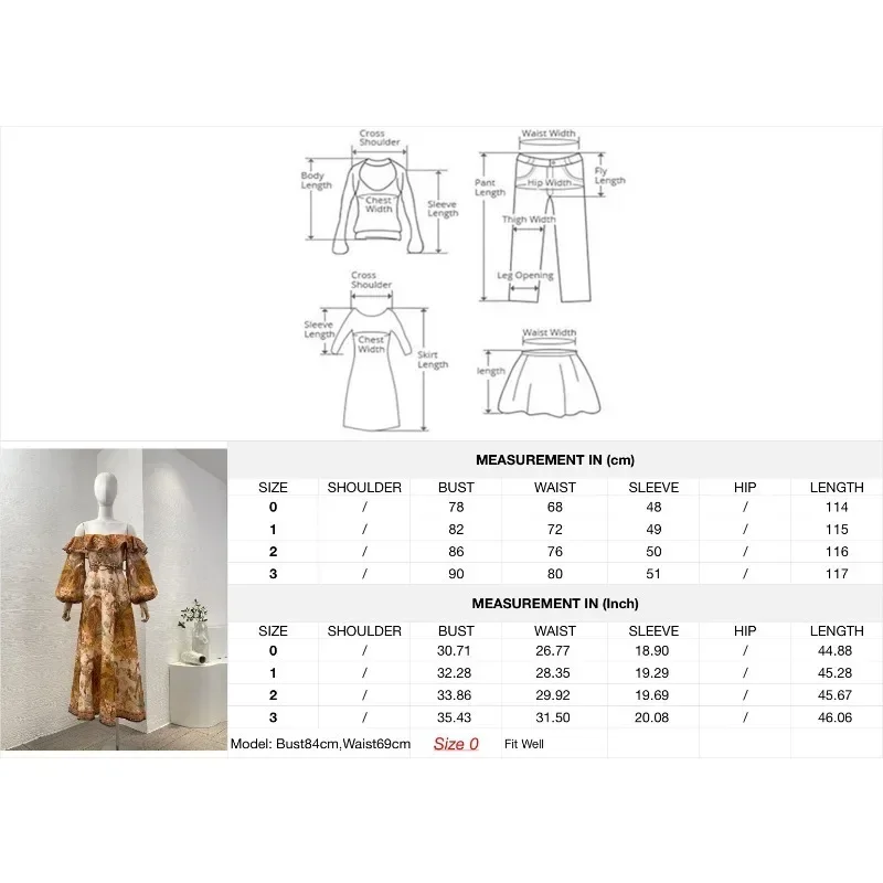 2025 New Fashion Multi Color Floral Print Off The Shoulder Long Sleeve Ruffles Midi Dress