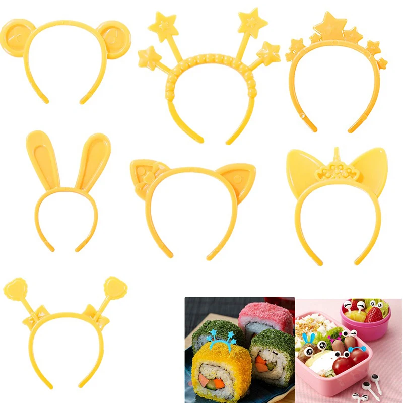 10Pcs Bento Decoration Tools Lunch Bento Box Food Headwear Buffet Sandwich Toppers Decor For Bento Decoration