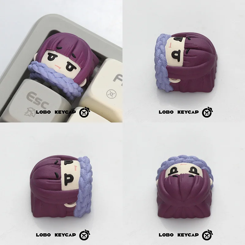 Anime Keycap Frieren - Frieren: Beyond Journey's End Resin Anime mechanical keyboard keycaps suitable for MAD60 MAD68 AULA F99