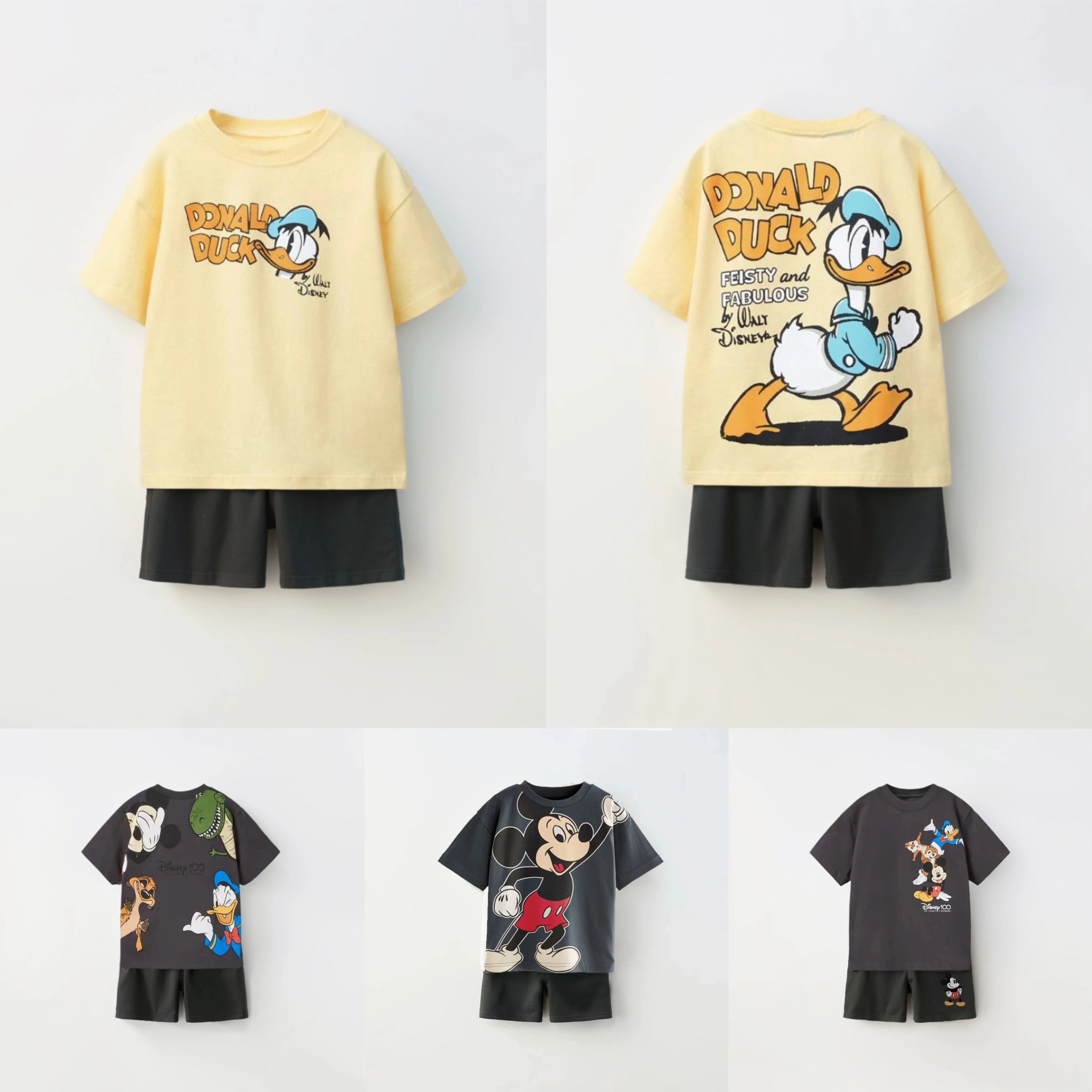 

Спортивные костюмы с короткими рукавами для мальчиков и девочек, уличная одежда, новая футболка с героями мультфильмов + шорты, детский повседневный свободный костюм, милые футболки, шорты, 2 шт.