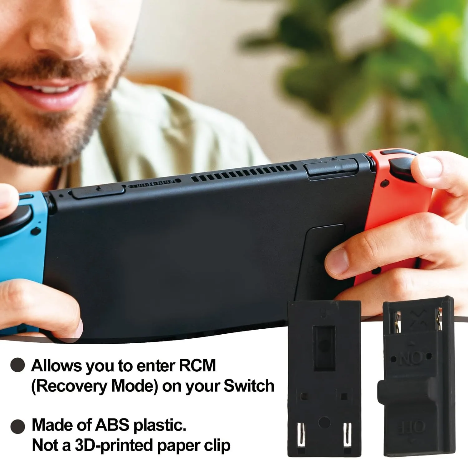 RCM Jig Tool for Switch Console, Durable Plastic RCM Loader Clips Short Circuit Tool for Modding & Recovery Mode