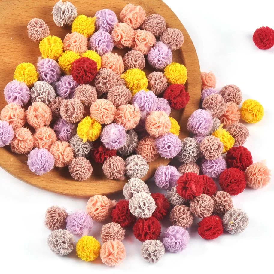 IkFor-Pompons souples multicolores pour enfants, artisanat fait main, pelucheux, jouets de bricolage, maison, fête de mariage, décoration de vêtement, 15mm, 50 pièces