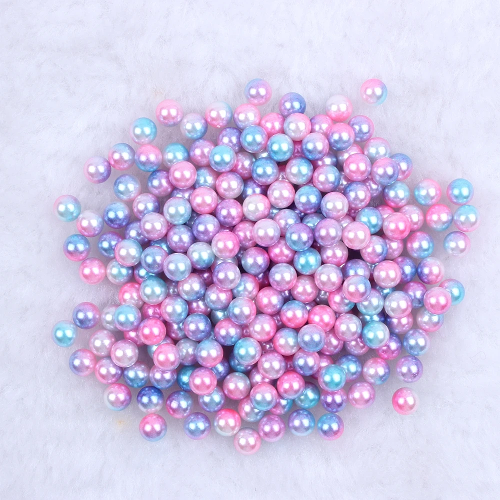 10mm 1000pcs RainBow Color No Hole Round Pearls Imitation Pearls Craft Wedding Dresses DIY Jewelry Nail Art Decorations