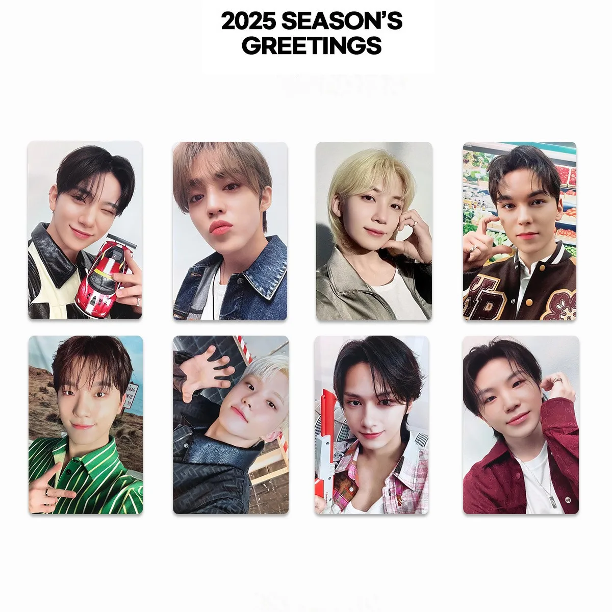 13pcs/Set KPOP Idols WONWOO HOSHI MINGYU 2025 Season's Greetings Photocard INS Style HD Printing Card JOSHUA JUN DINO WOOZI Gift