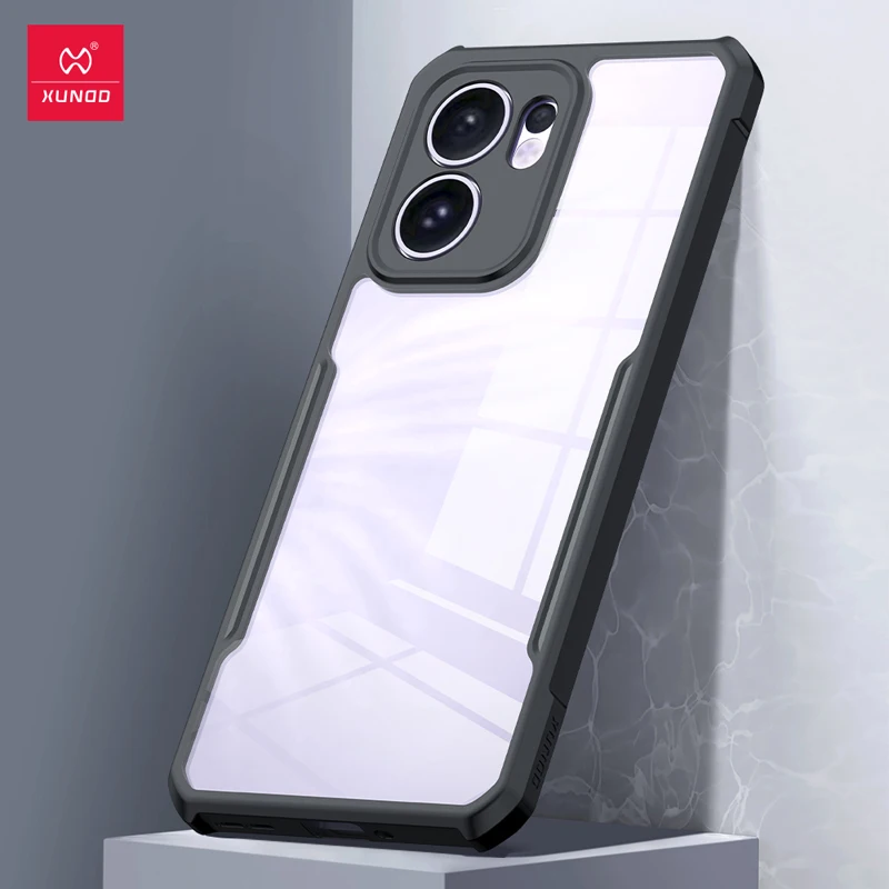 fundas para Xundd Case For OPPO Reno 13F Airbags Shockproof PC + TPU Clear Anti-fall Phone Protection Back Cover