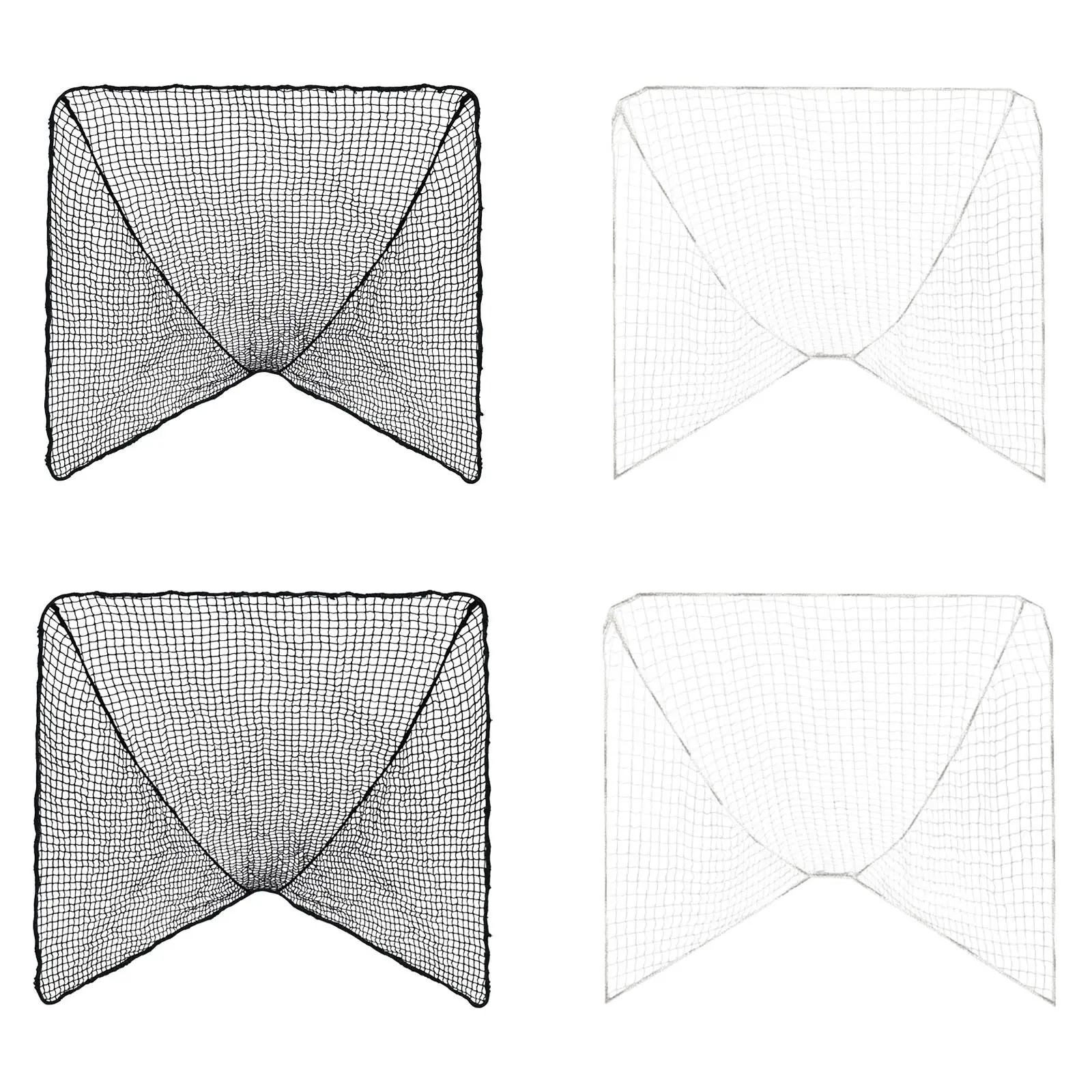 6x6ft Lacrosse Training Net Easy Assembly Portable Sports Net Backstop for Home School Club Practice
