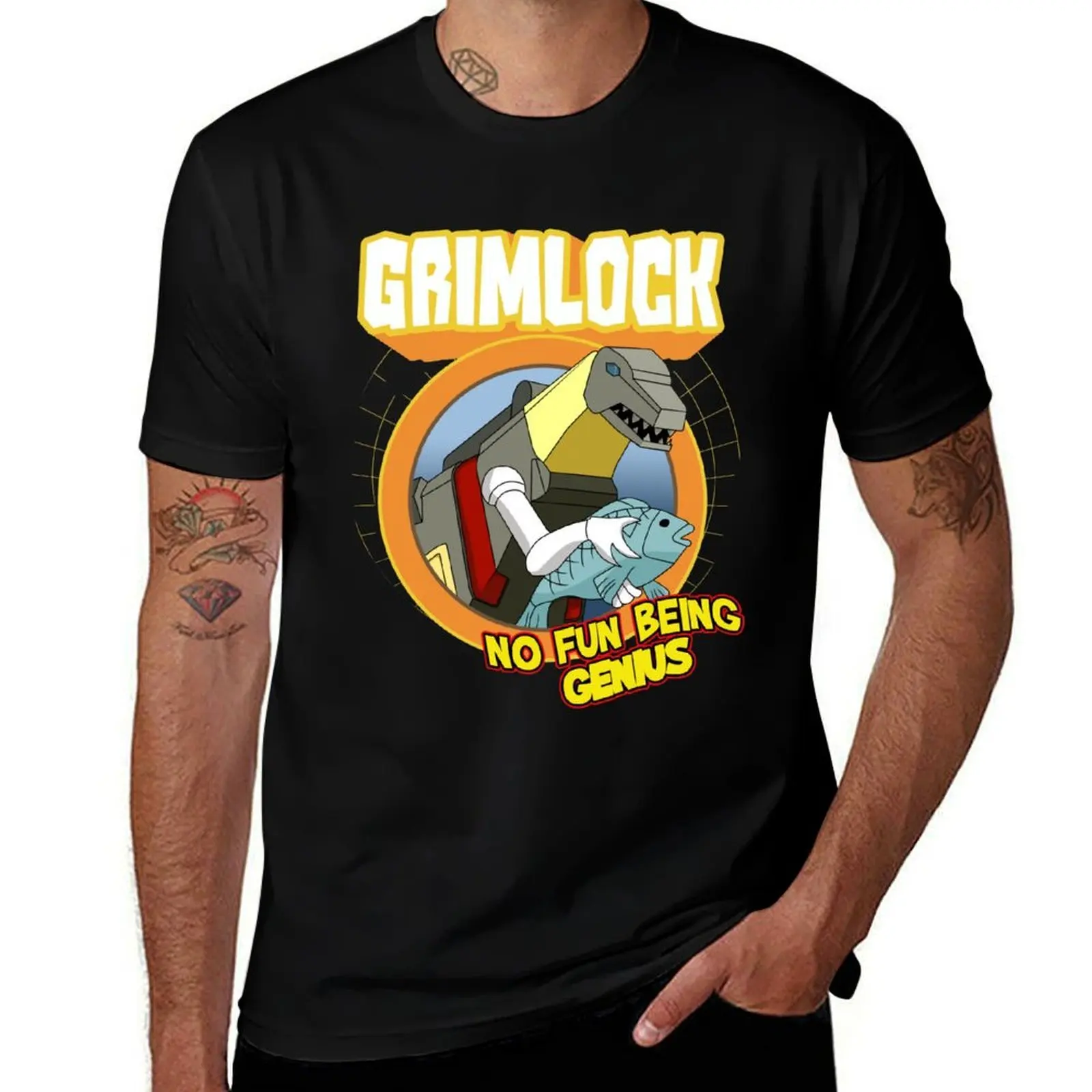 Grimlock not genius T-Shirt Work Daily Short Sleeve Top