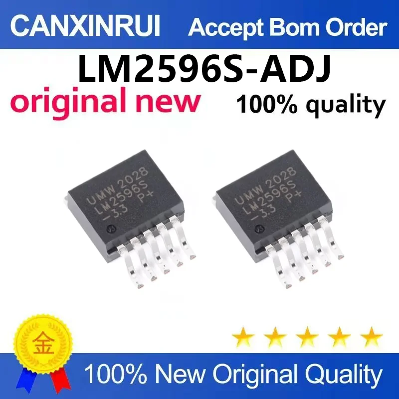 （5pcs-100pcs）Original genuine UMW LM2596S-DJ TO-263-5 3A step-down DC-DC regulator chip