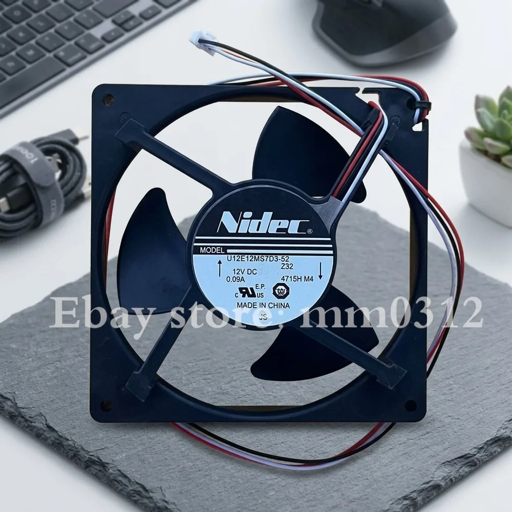 

For Nidec MODEL U12E12MS7D3-52Z32 12VDC 3-Wire Cooling Fan