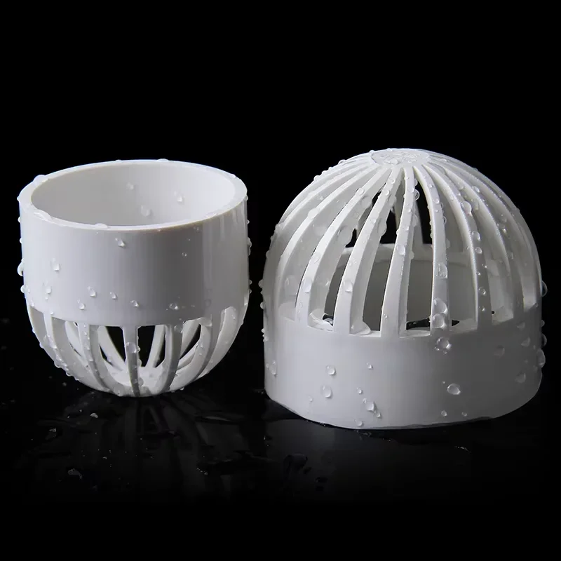 

White/Blue/Grey PVC Round Air Duct Vent Cover Breathable Cap Net Fish Tank Gutter Guard Mesh Water Hose Filter Pipe Connector