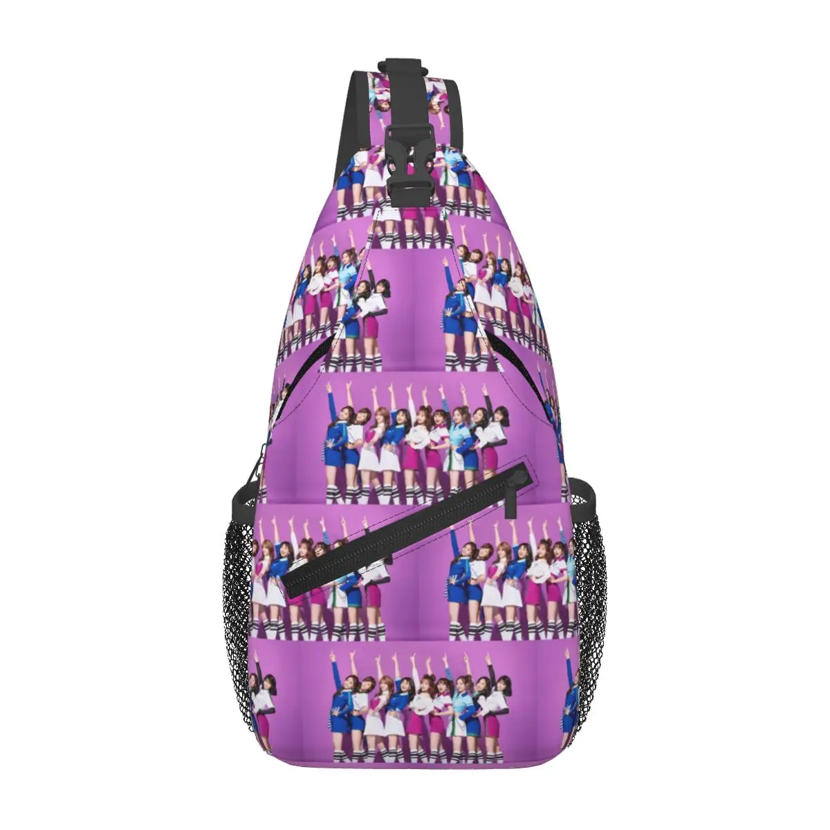 Fun Kpop Singer Twice Girls Chest Bag Men Sling Crossbody Backpack Chest Bag Travel Hiking Daypack Shoulder Bag