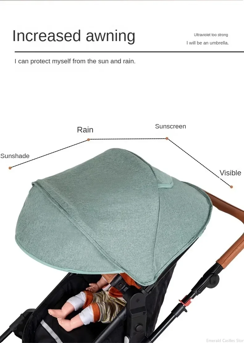 Twins Baby Stroller Can Sit and Lie Double Kids Trolley Stroller Shock Absorber Foldable Child Baby Carriage Foldable