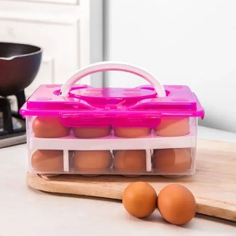 

Quality Kitchen Storage Box Home Food Container Organizer Refrigerator Storing egg tools 10 / 20 Eggs Boxes