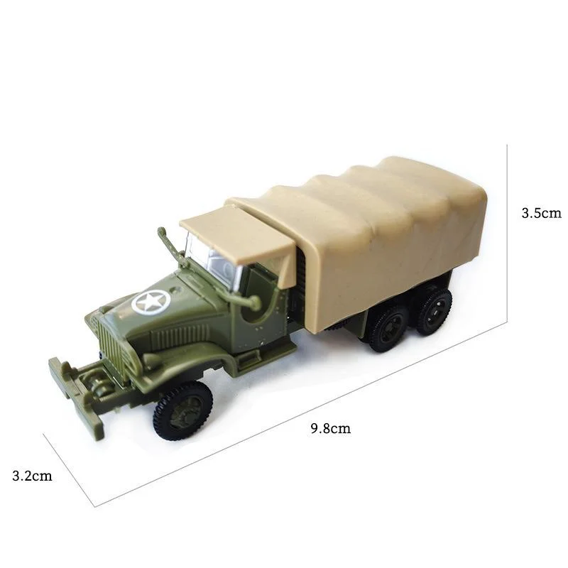 4D 1/72 GMC Allied Forces Truck CCKW-353 Military  Glue-free Assembly Model Vehicle Toy