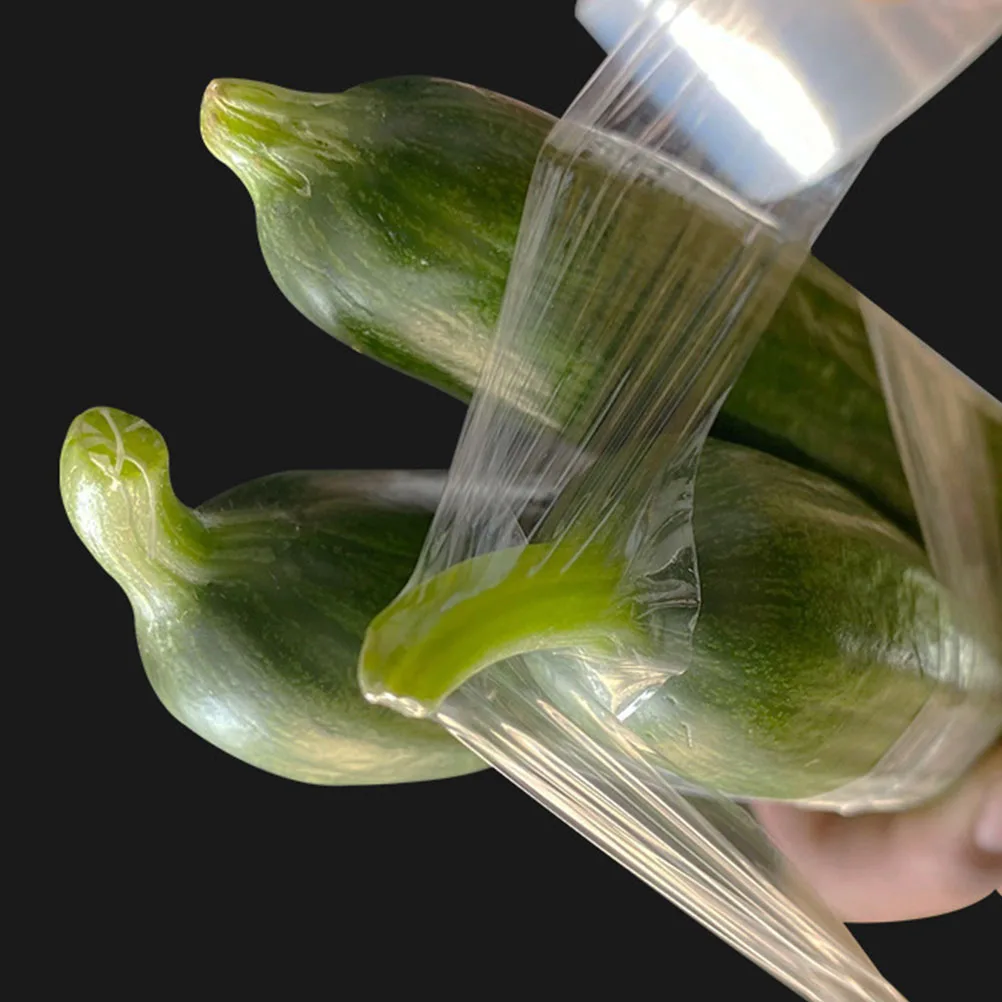 

Transparent Vegetable Film Wrap 3 Rolls Cling Bundling Wrapping Tape Adhering Seam Wear resistant PE Stretch Fruit Pack