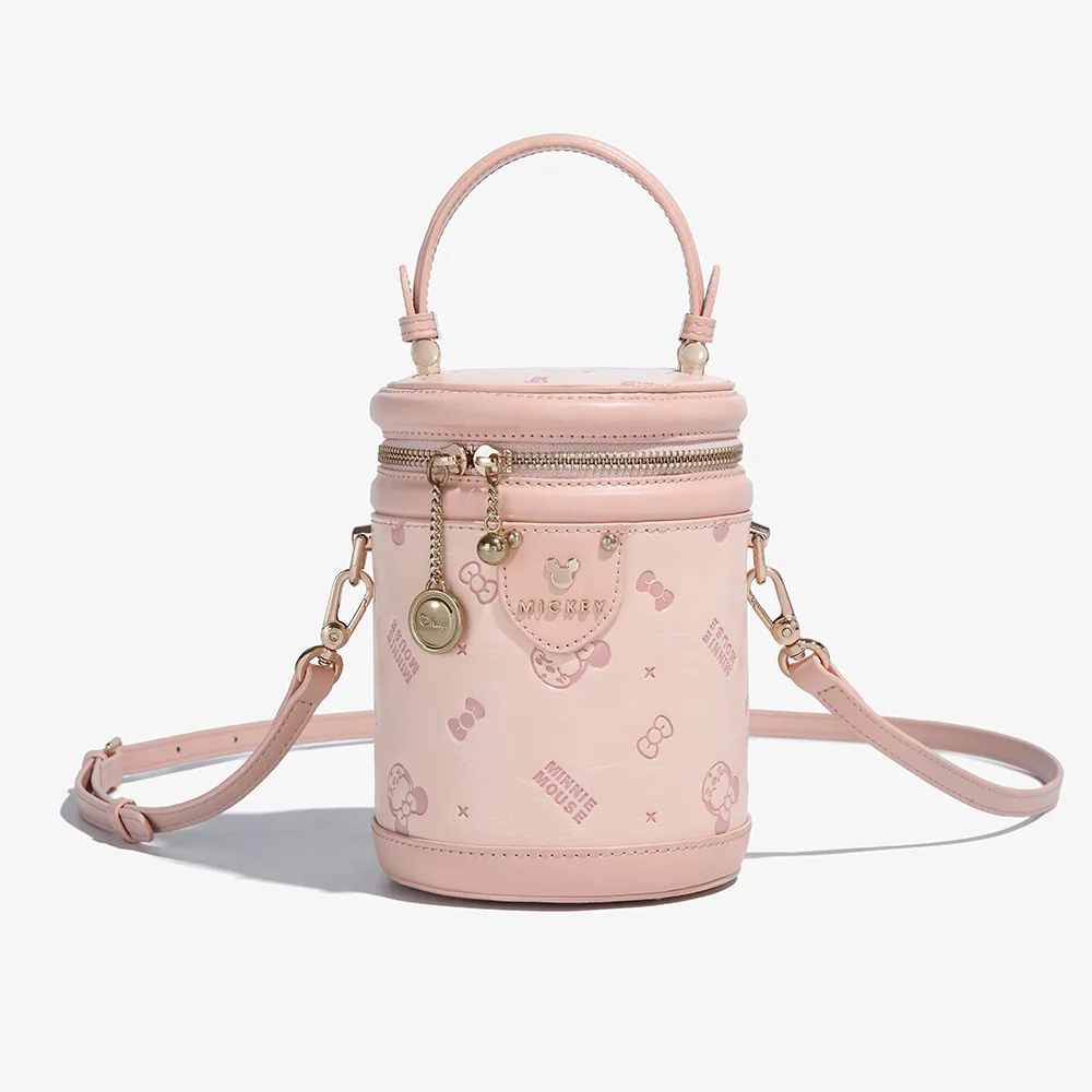 

Оригинальные сумки и кошельки Disney, оригинальный чехол, милая и забавная сумка-ведро с Минни, женская стильная портативная сумка-мессенджер 399