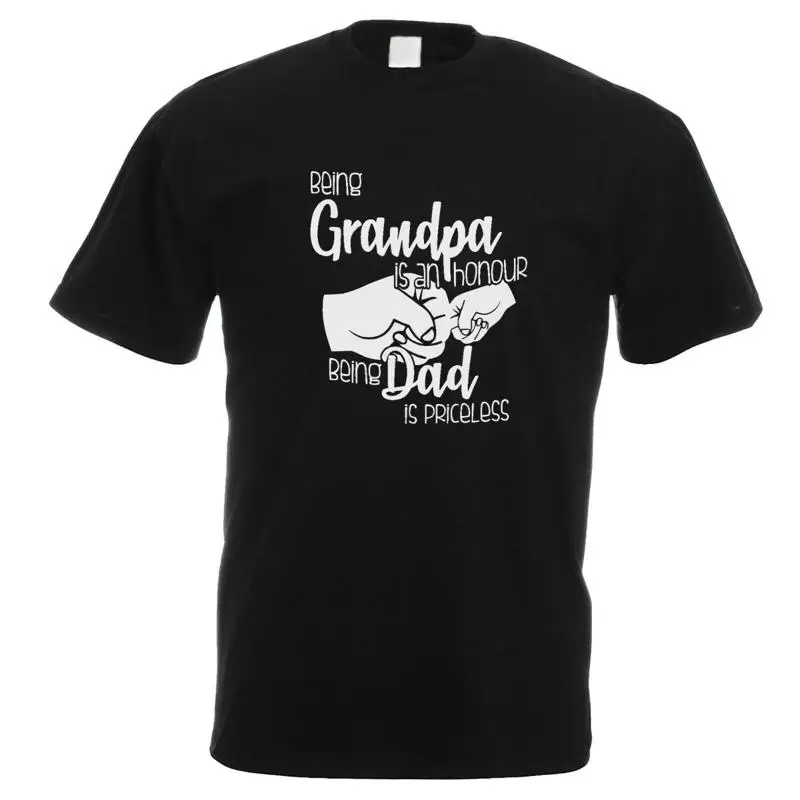 

Being Grandpa Is An Honour Fathers Day Dad Mens Black T Shirt Xtsn264