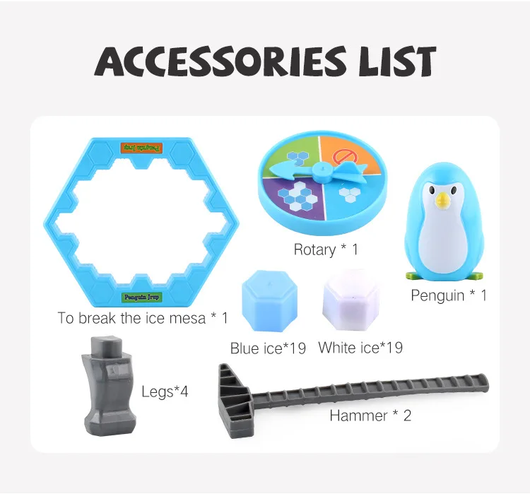 Pinguin-Eisbrecher-Tischspiel, interaktives Puzzle-Spielzeug für Eltern und Kinder, Partyspiel für Kinder, Familienspiele, Geburtstagsgeschenk-Spielzeug – Detail 9