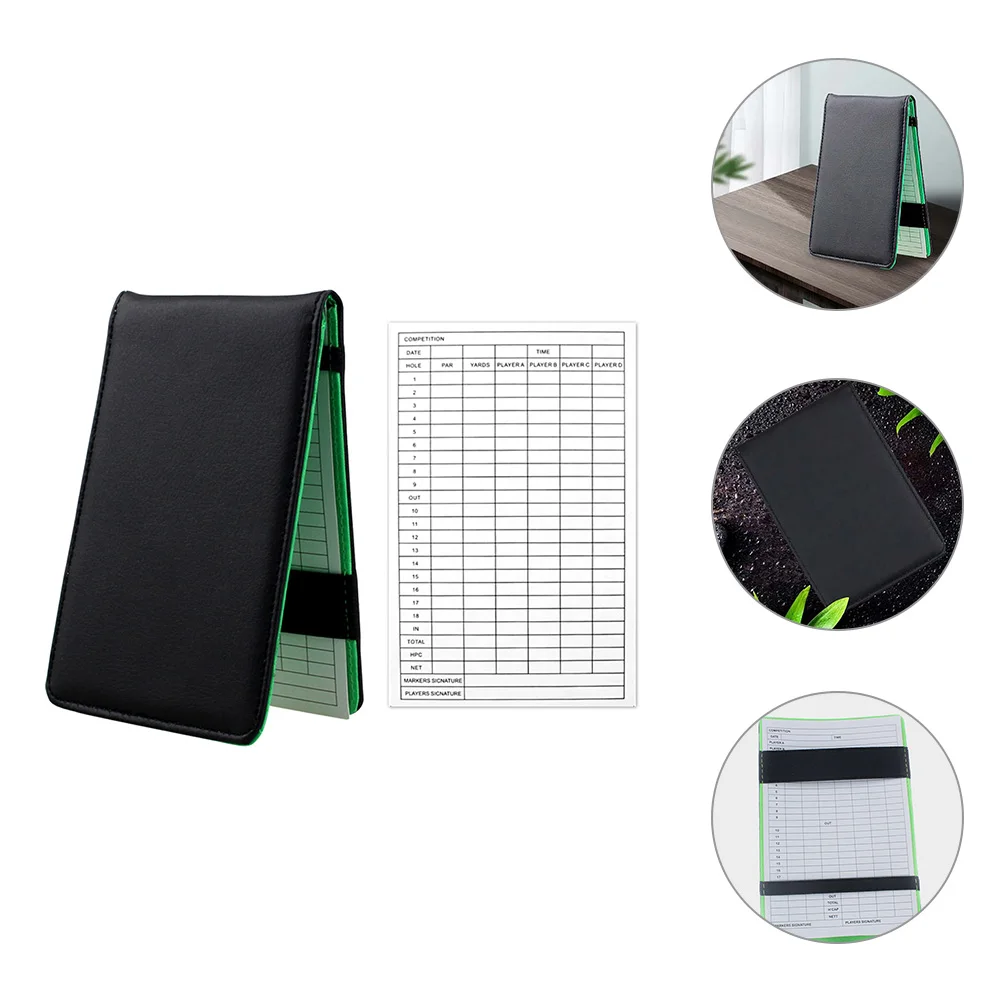 

1 Set Of Scorebook Holder Portable Golf Scorecards Notebook Lightweight Compact Design For Golfing Practice Tournament Use Golf