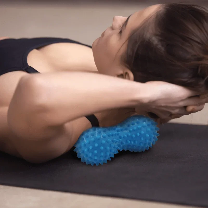 Fußmassageroller Erdnussförmiger Stacheliger Hockey-Puck Myofasziales Entspannungsball-Set für Fitness und Entspannung – Detail 3
