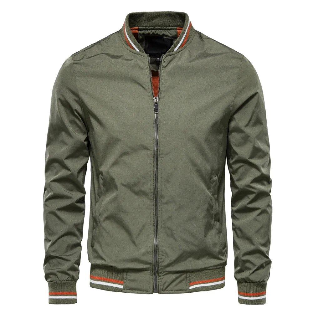 Chaquetas de otoño a la moda para hombre, chaqueta informal de béisbol de Color sólido para hombre, ropa nueva en prendas de vestir exteriores, Chaquetas, cazadora para hombre