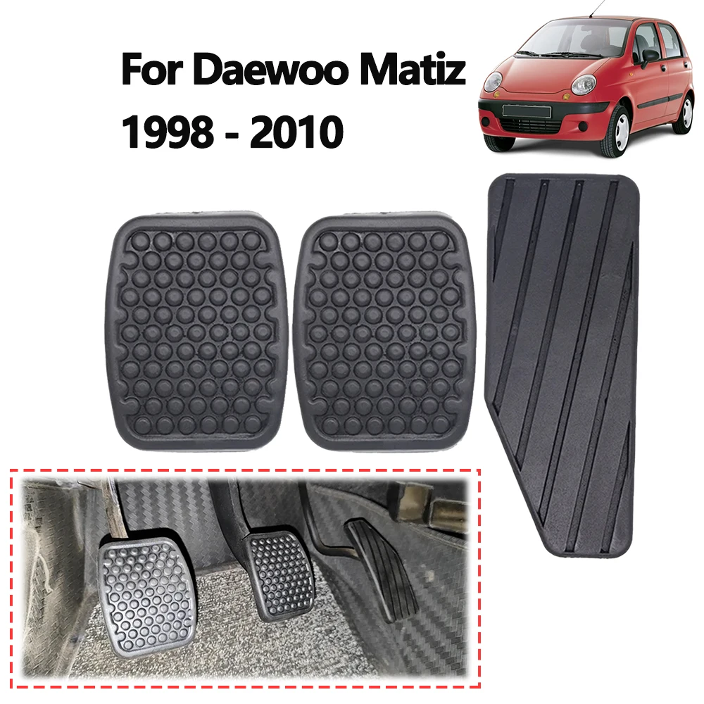 Almohadilla de pies de Pedal de embrague de freno de goma de coche 3 piezas para Daewoo Matiz Tico Suzuki Swift reemplazo de cubierta de acelerador 49751-79001