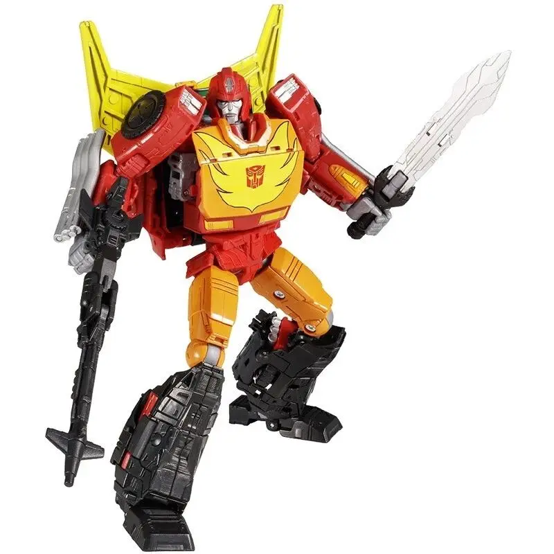 In Stock: Hasbro Transformers Kingdom Series Commander Class Hot Rod with Trailer Toy for Kids