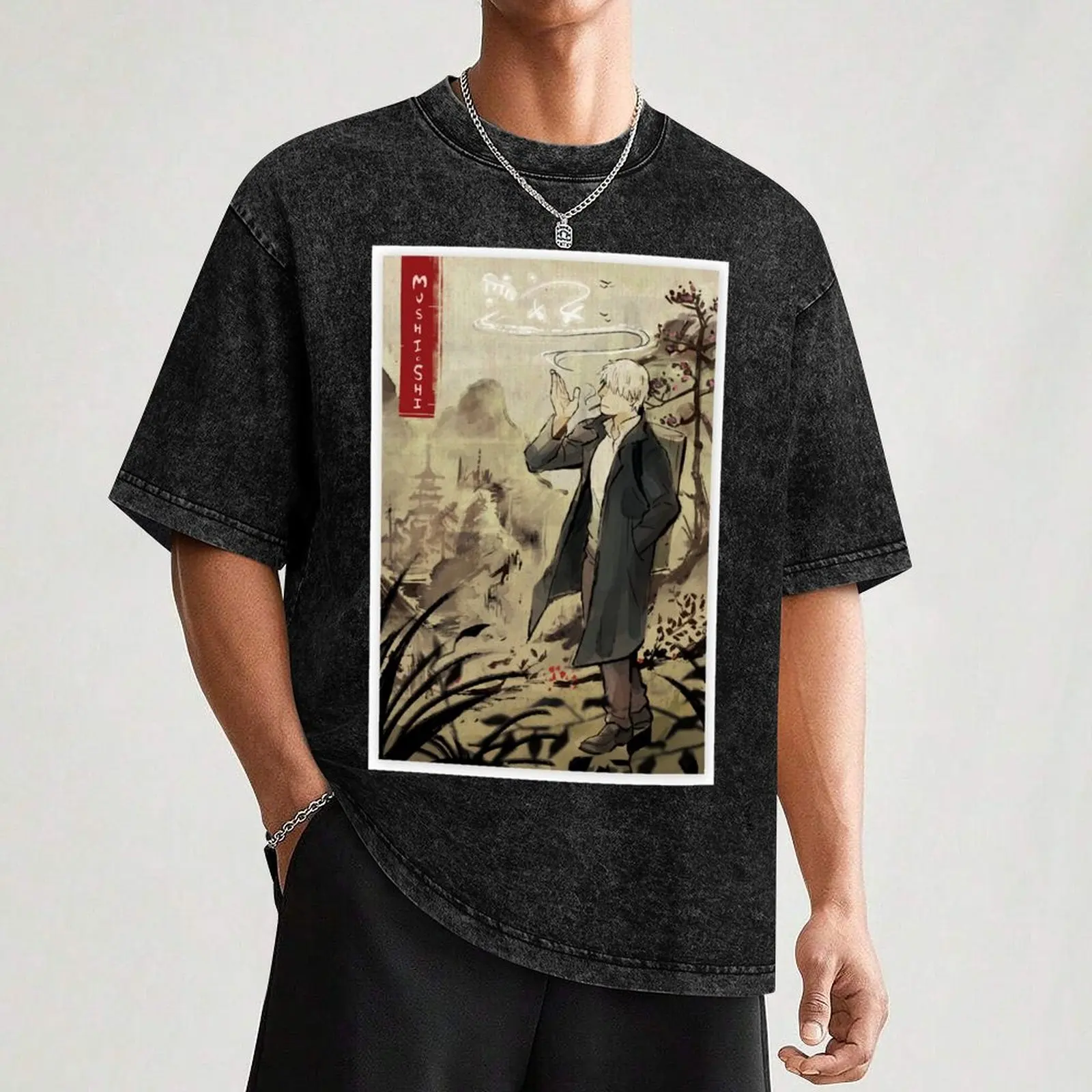 My Favorite People Japanese Mushishi Manga Gift For Fan T-Shirt All Match Basic Short Sleeve Top view 3