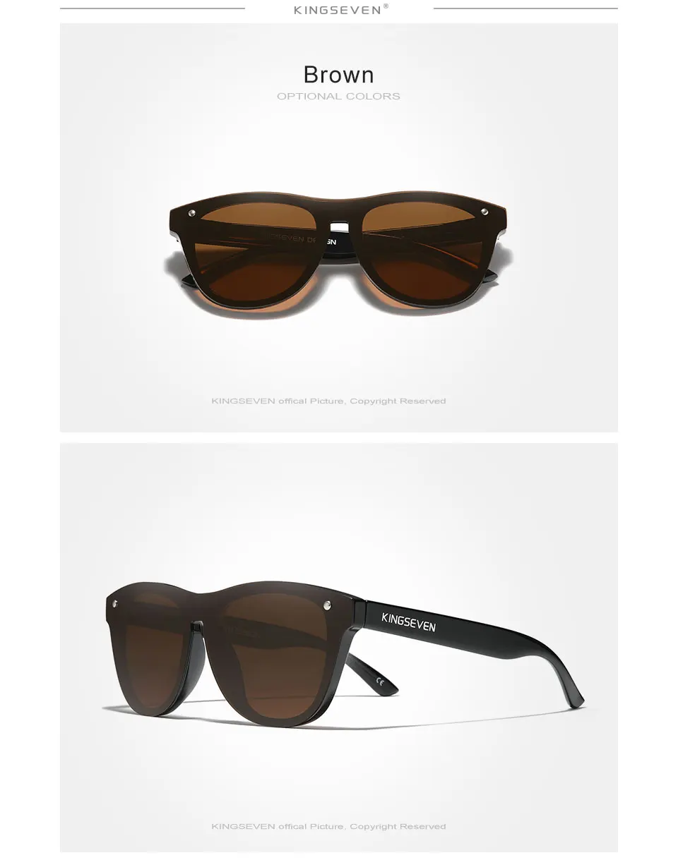 KINGSEVEN Neue Marke Design frauen Gläser TR90 Polarisierte Sonnenbrille Männer Retro Sonnenbrille Sonnenbrille Herren – Detail 9