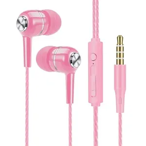 Auscultadores com fio com microfone, auriculares intra-auriculares, auriculares estéreo de alta fidelidade graves, auriculares desportivos, controlo em linha para telefones, 3,5mm 9 principais vendas fones com fio bons - №6