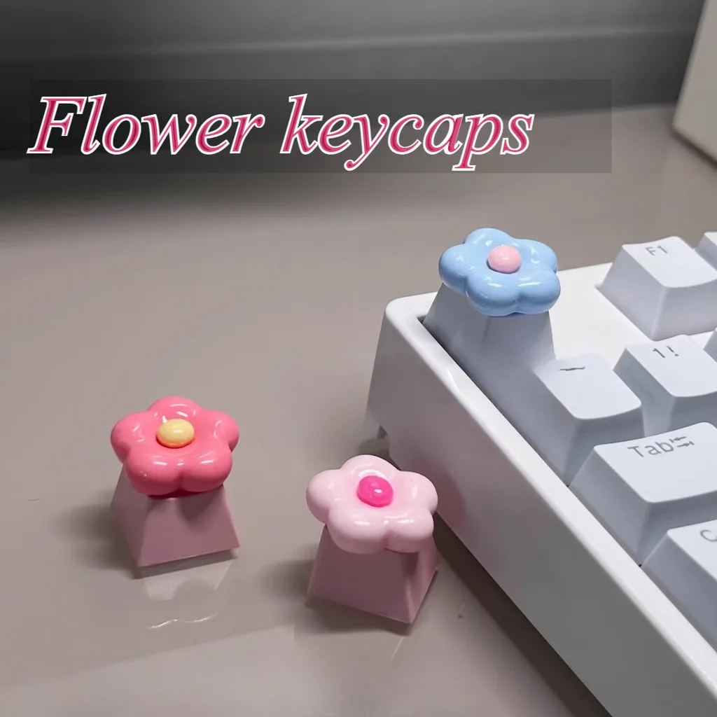 

Flower Shaped Personalized Keycaps for Cross Axis Mechanical Keyboards OEM Height ESC Decorative Supplementary Keycaps