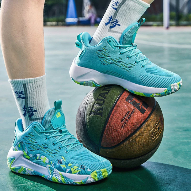 New large size men\'s basketball shoes trend men\'s sports shoes teenage students breathable running shoes zapatillas de deporte