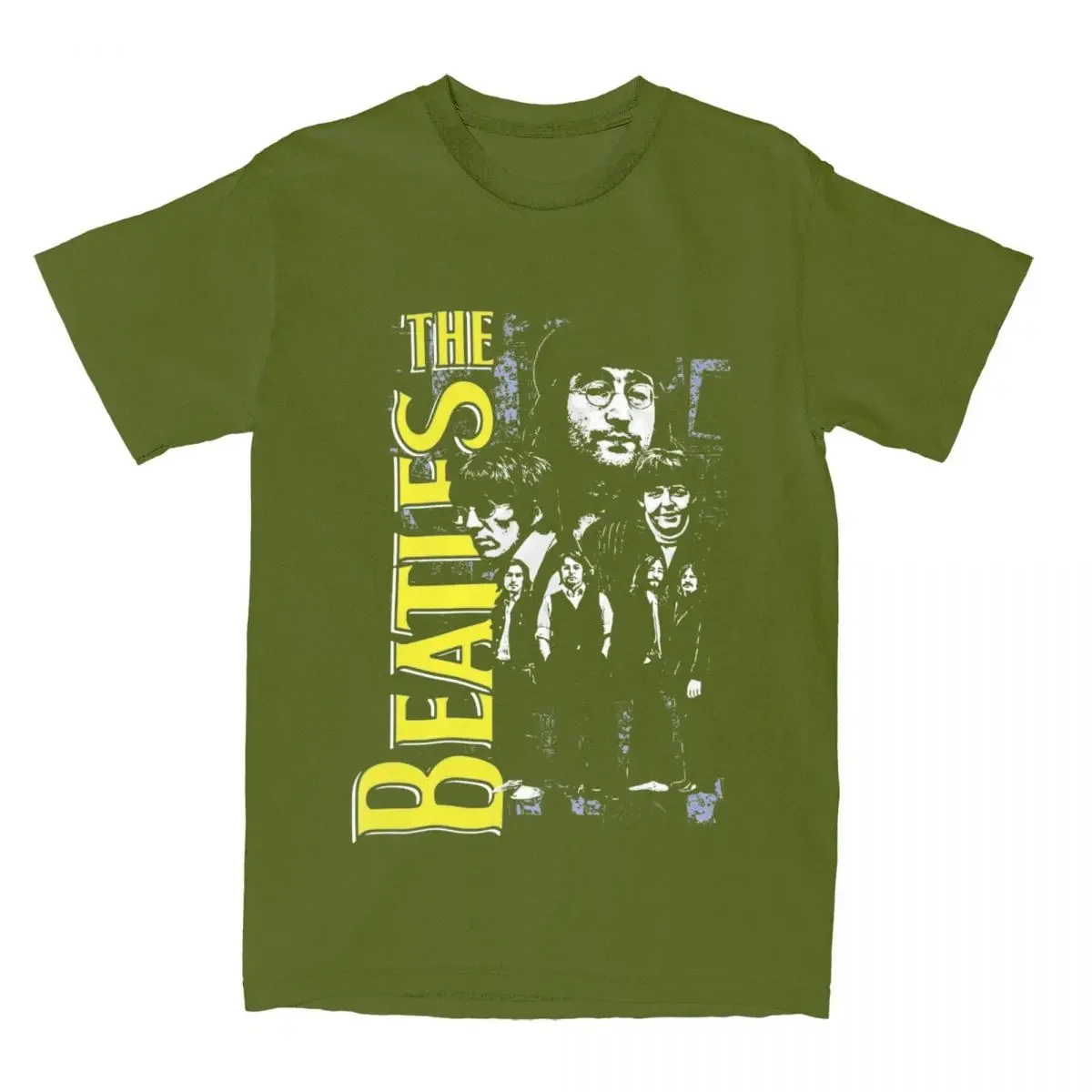 Crew Neck Tee Shirt Short Sleeve Clothing Birthday Gift The Beatle Band T Shirts Men\'s Pure Cotton Vintage T-Shirts  harajuku