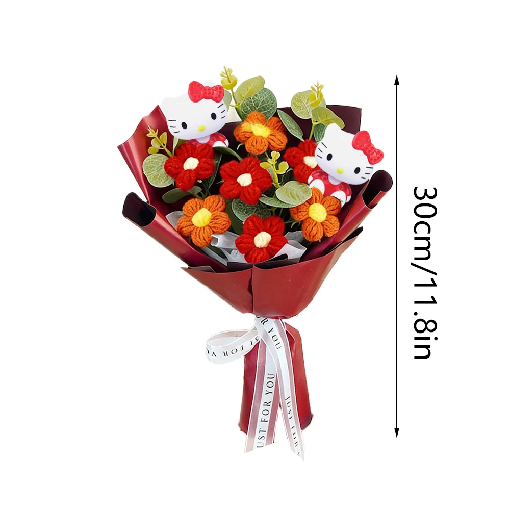 Sanrio holds a bouquet of Hello Kitty realistic daisies. Hello Kitty Mother's Day Gift Teacher's Day Gift Valentine's Day Gift H - view 6