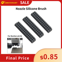 Nozzle Brush for Bambu Lab A1/A1 Mini For Prusa XL Wiper Silicone Brush Hotbed Mounted Cleaning Tool for Bambulab 3D Printe