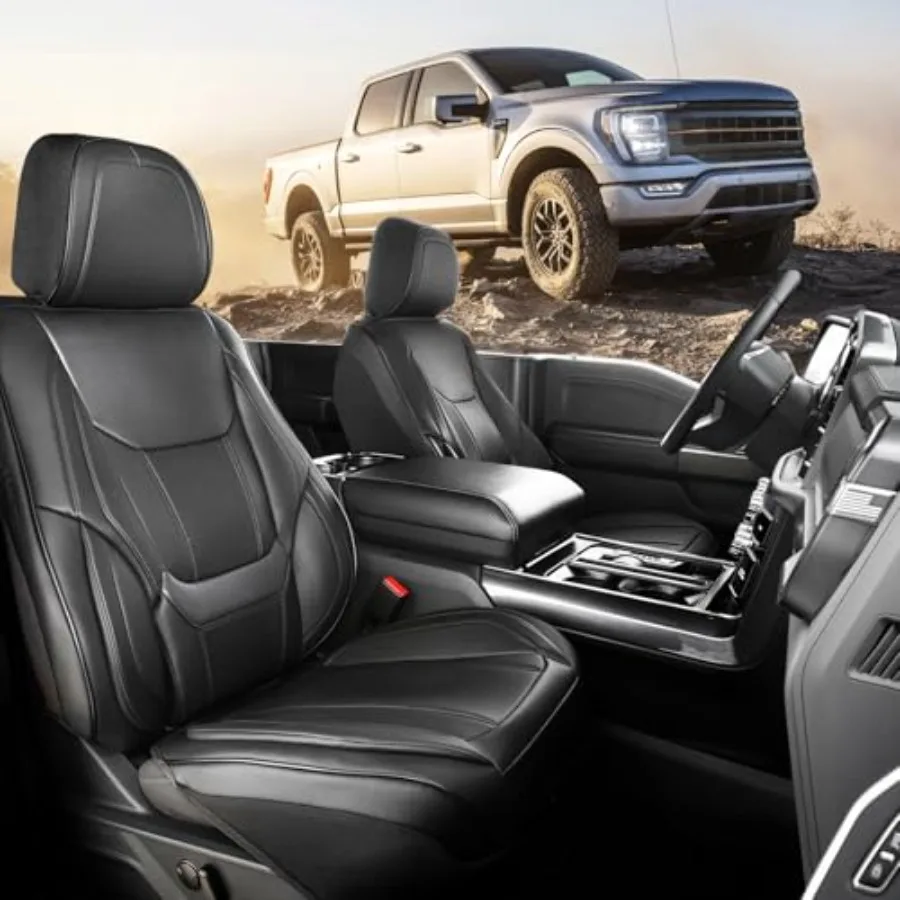 

Custom Fit Car Seat Covers for Truck Compatible with [2010 Ram 2500, 20202025 RAM 1500 TRX] Premium Water Resistant Leather Non