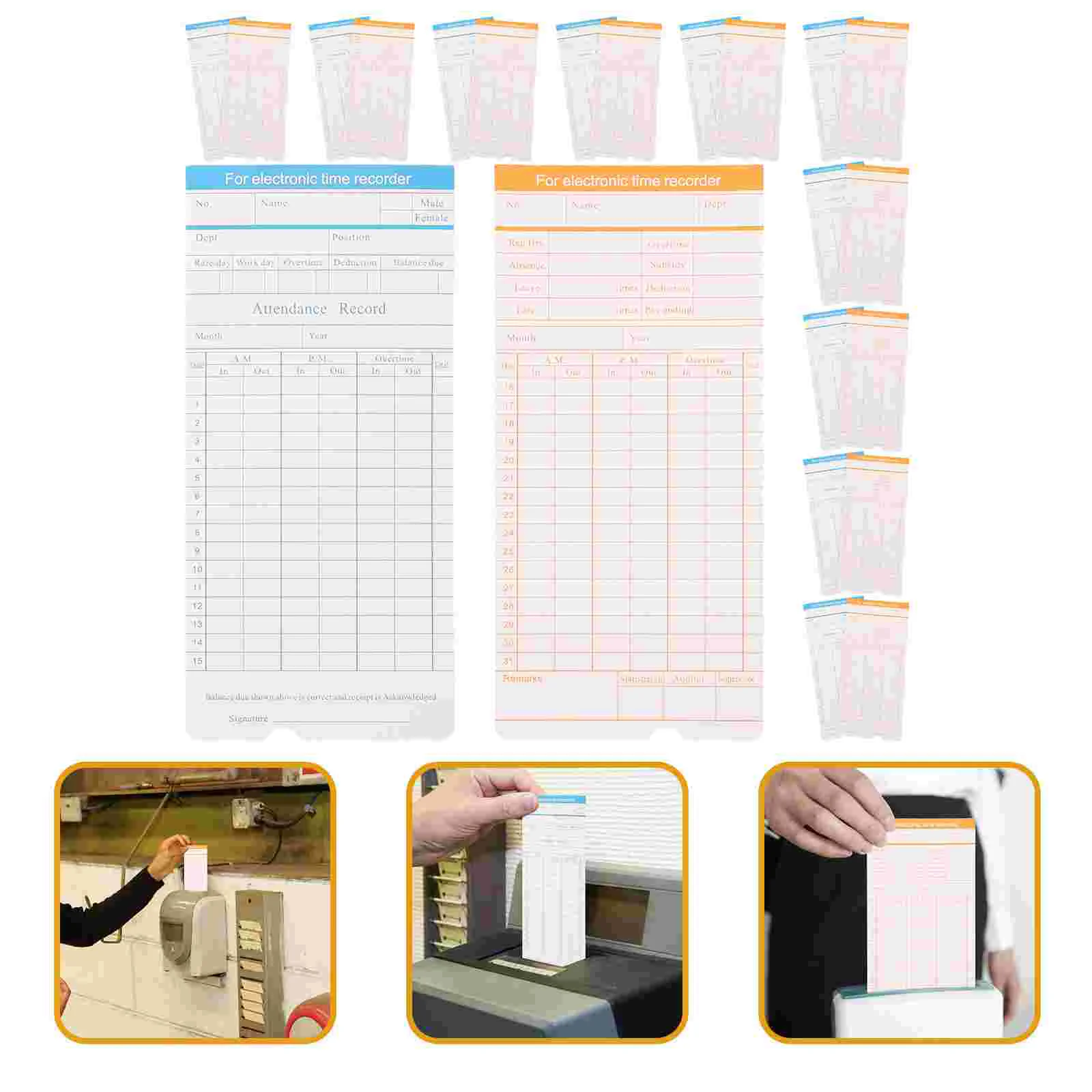 Cartões de gravação dupla face para escritório, papel Attasound, Jam Supply, 100 folhas