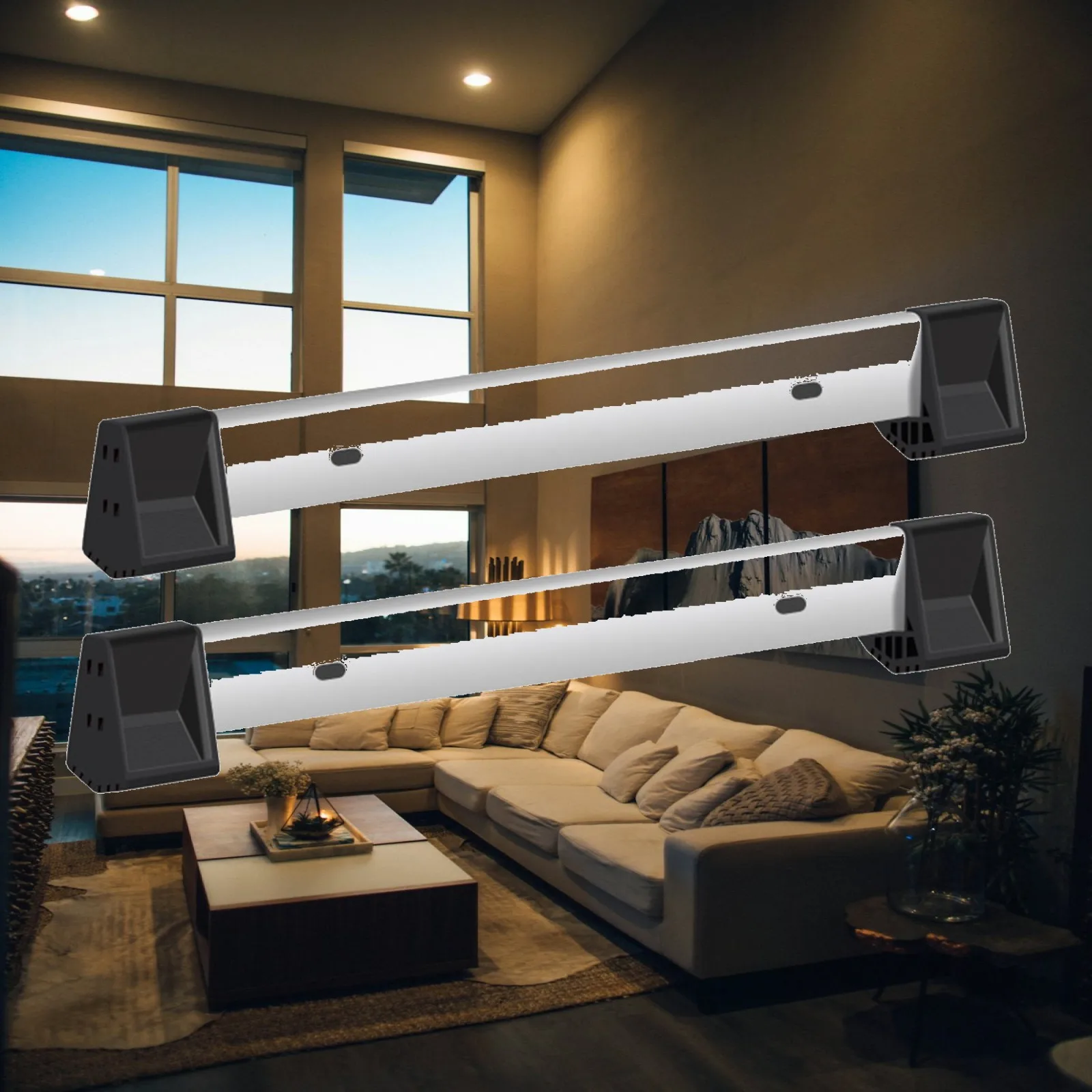 Portable Telescoping Ladder Balance Bar with Foot Covers Accessories for Aluminum Folding Ladders Indoors