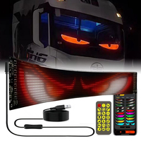 Truck Car Devil Eye LED Pixel Panel Light Remote Control Soft Foldable Lighting Scrolling For Board Windshield Auto Signal Lamp