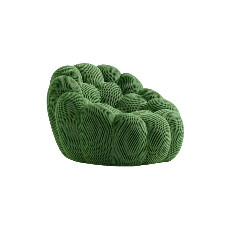 Modern Curved Honeycomb Bubble Sofa: Luxurious High-Resilience Foam & Premium Fabric for a Vibrant Living Room Centerpiece